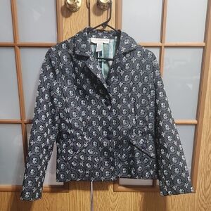 Sag Harbor Multi Color Tapestry Floral Long Sleeve 2 Button Blazer Size 12